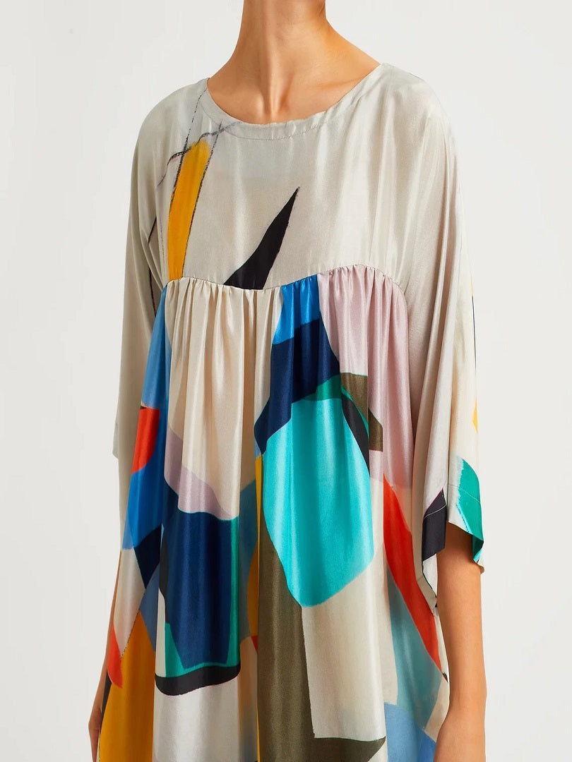 Women Casual Wear Long Rayon Cotton Maxi Dress J5767 image 4