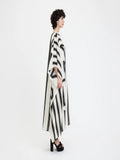 Modern Wear French Moss White & Black Kaftan Dress J5689 image 4
