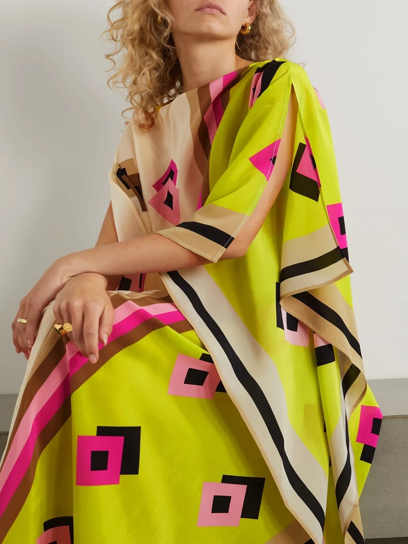 Women's French Moss Digital Printed Casual Wear Kaftans J5691 image 4