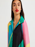 Long Collar Style French Crepe Kaftan Kurti J5714 image 4