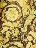 Floral Black Gold Women Georgette Printed Long Kaftan Dress J5764 image 4