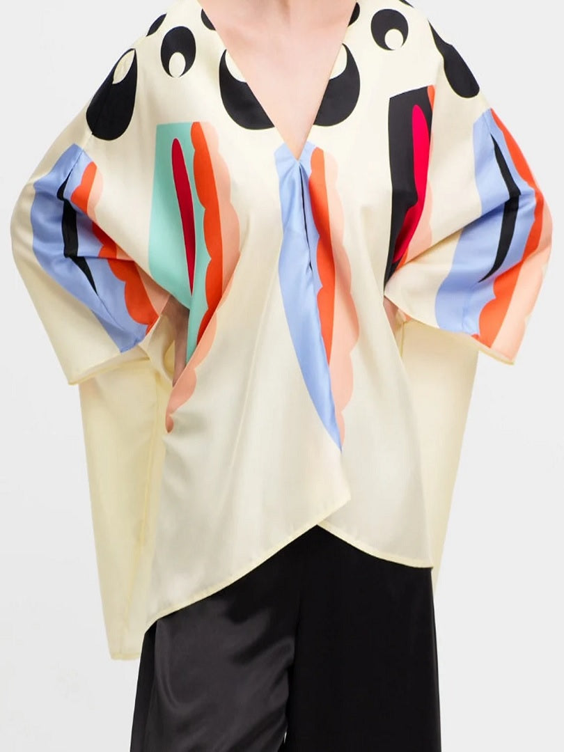 Beach Style Soft Satin Silk Top With BSY Pant 2 Piece Coord Set J5678 image 4