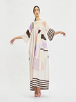 New Fancy Printed Poly Rayon Cotton Long Maxi Dress Kaftans Collection J5757 image 1