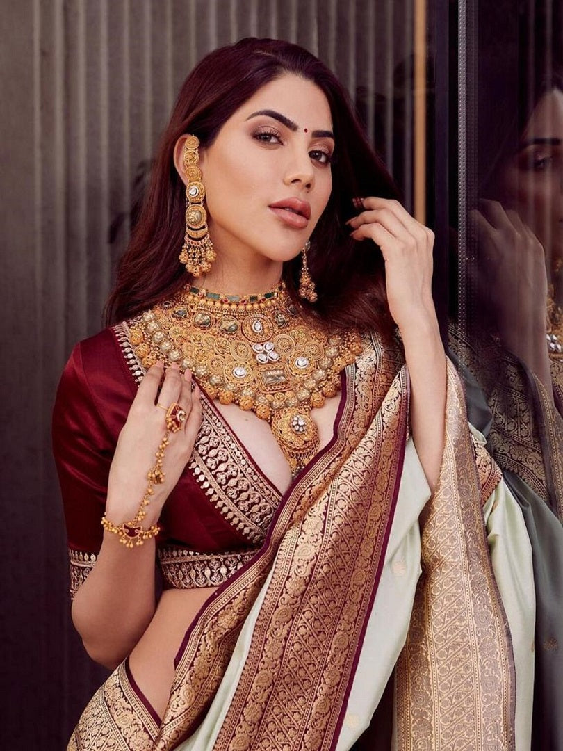 Soft Lichi Silk Kanchivaram Saree image 5