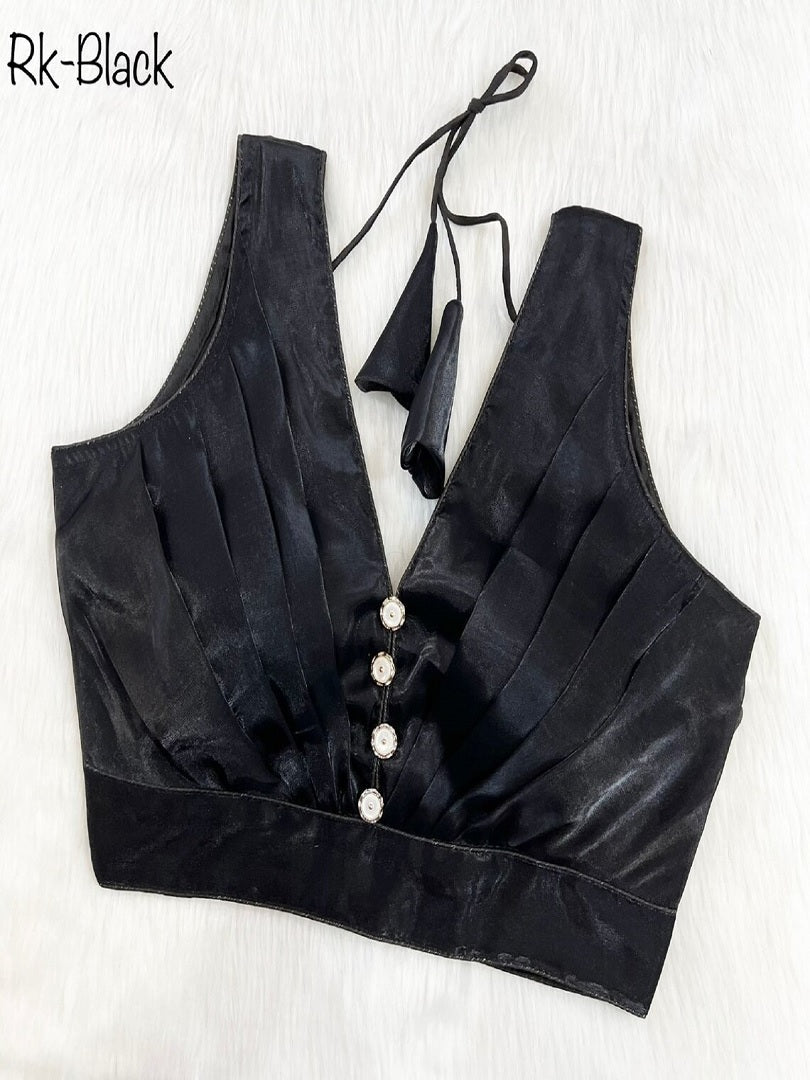 Fancy Party Wear Pleated Pattern Blouse image 4