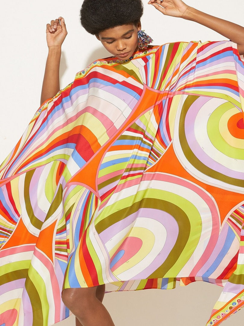 Korean BSY Circular Printed Short Kaftan Top J5720 image 4
