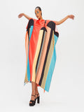 Women Printed Fancy Soft Satin Silk Kaftan J5628 image 4