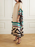 Beige Color Casual Wear Satin Silk Kaftan for Women J5584 image 3