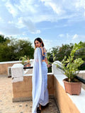 Georgette Embroidery Lace Work Saree image 3