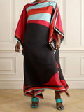 Daily Wear Calf Length Women Printed Satin Silk Kaftan J5588 image 4