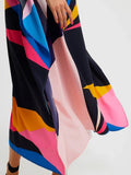Multi Abstract Printed Silk Crepe Kaftan J5606 image 4