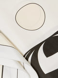 Black & White Printed Soft Silk Crepe Kaftan For Women Modest Wear J5608 image 4