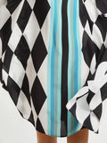 Women Short Soft Silk Crepe Kaftan Dress J5617 image 4