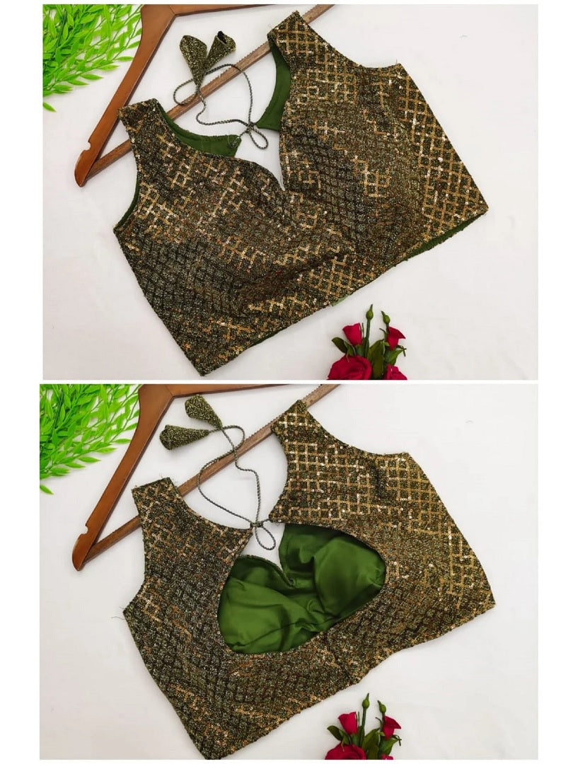 Chinon Silk Sequence Work Blouse image 11