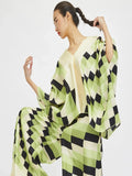 Checked Printed Co-ord Sets Kaftan Pant J5639 image 4
