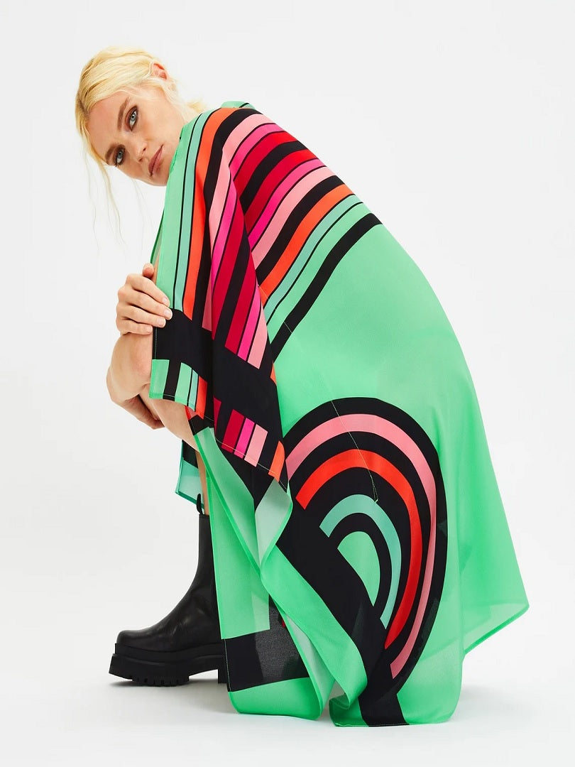 Striped Chelsea Georgette Short Kaftan Top For Women J5646 image 5