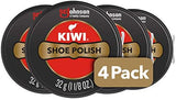 Kiwi Shoe Polish, Black, 4.5 Ounce, Pack of 4