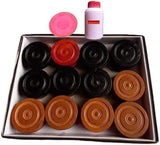 Carrom Board Wood Coins 24-Coins 1-Striker Used in International Carrom Tournament 100% Original