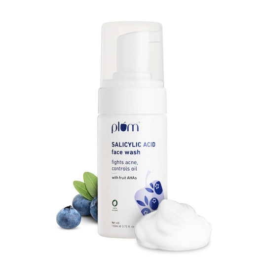Plum 1% Encapsulated Salicylic Acid Foaming Face Wash – Deep Cleansing & Gentle Exfoliation (110ml) image 1