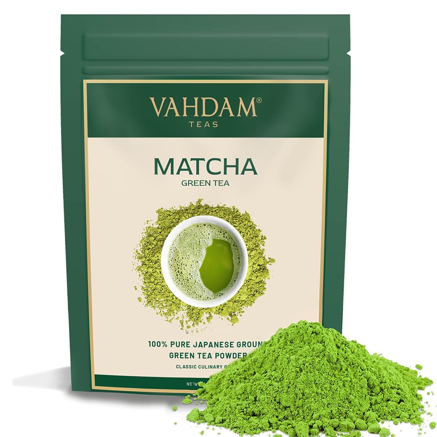 Vahdam Vanilla Matcha Green Tea Powder - 50 gm image 1