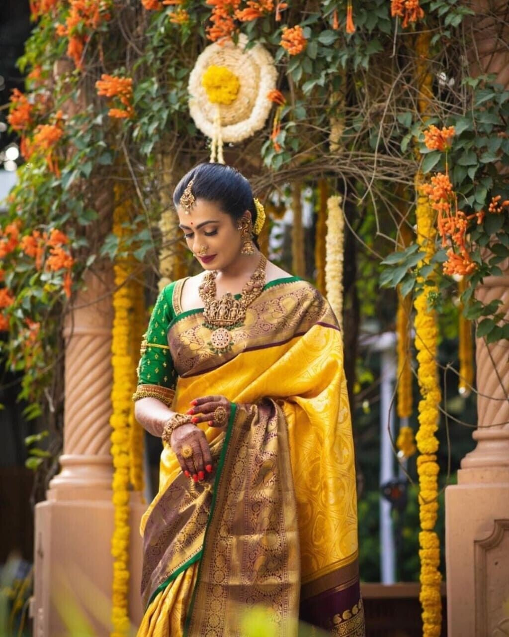 Yellow Soft Silk with Beautiful Rich Design Pallu Saree image 4