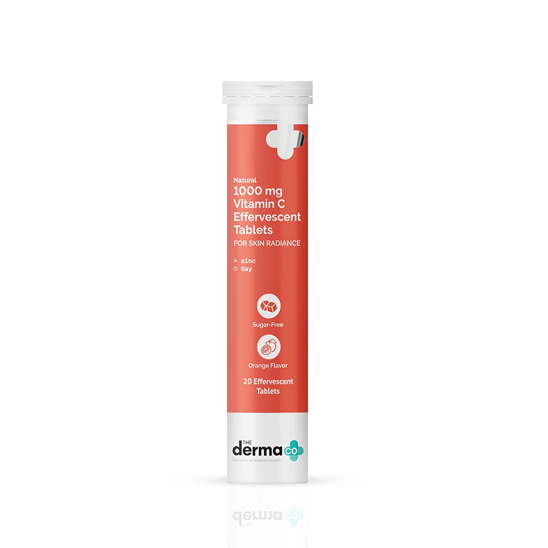 The Derma Co 1000 mg Vitamin C Effervescent Tablets For Skin Radiance - 20 tabs image 1