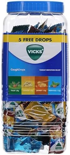 Vicks V Throat Cough Drops - 140 Count (Menthol/Ginger/Honey)