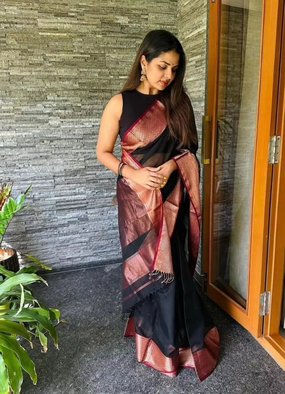 Banarasi Soft Silk Saree For Women's image 2