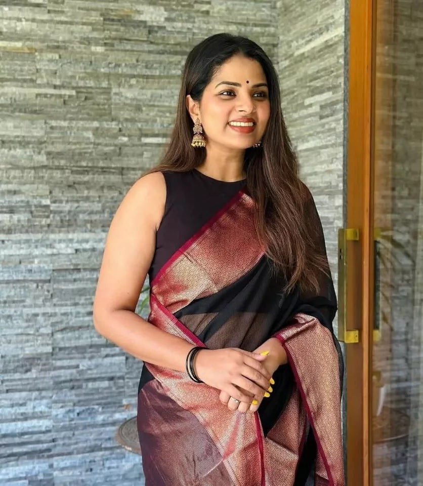 Banarasi Soft Silk Saree For Women's image 3