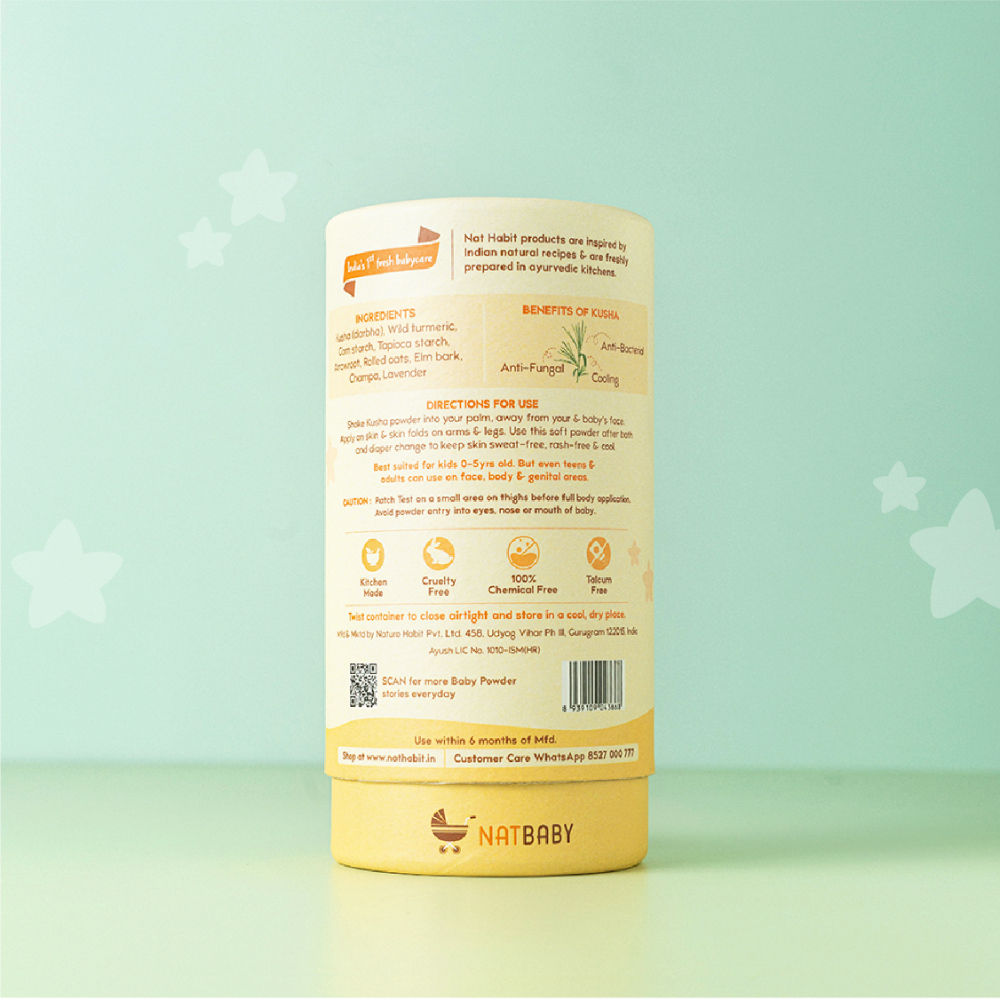 Nat Habit Kusha Baby Powder - Raw Haldi image 3