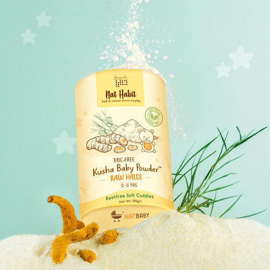 Nat Habit Kusha Baby Powder - Raw Haldi image 1