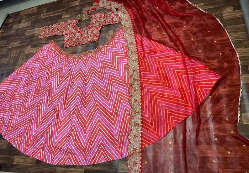 Premium Imported BSY Silk Lehenga Choli Blouse With Dupatta image 5