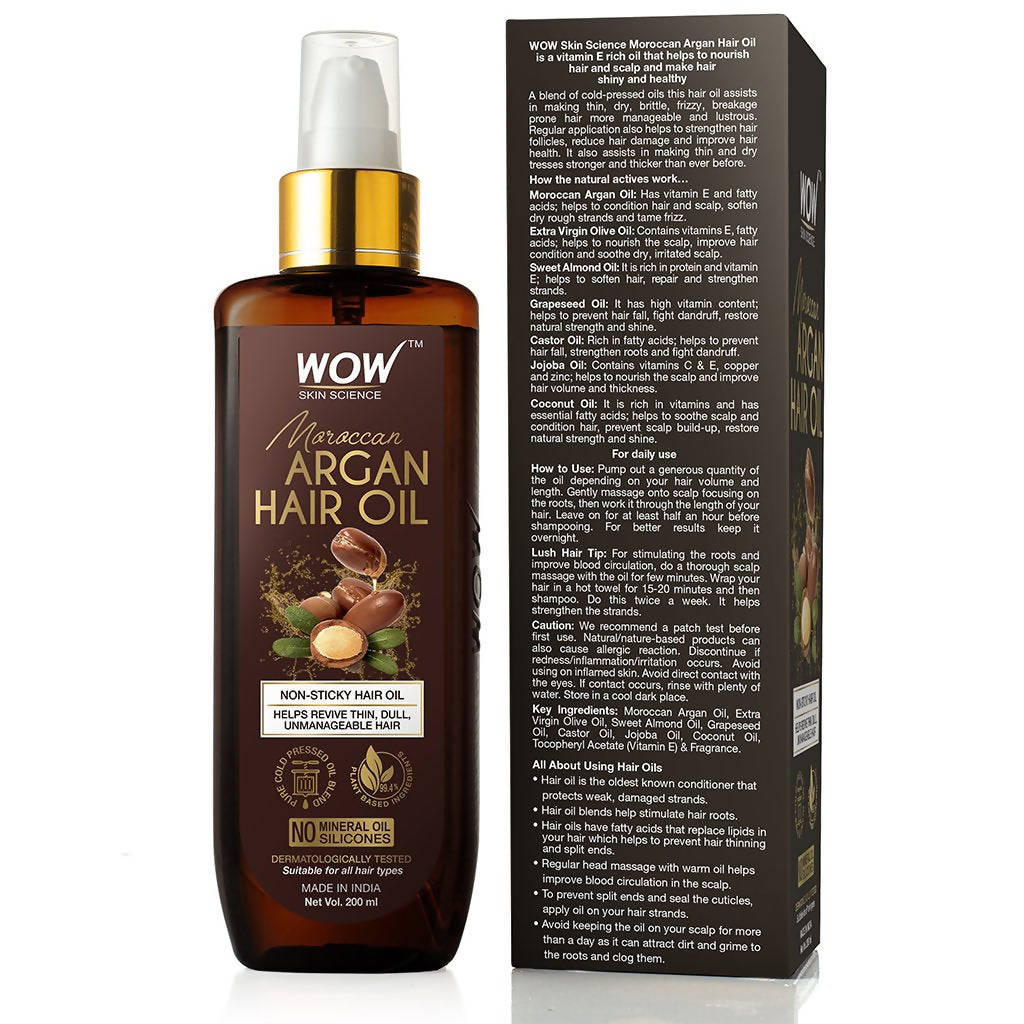 Wow Skin Science Moroccan Argan Hair Oil image 3