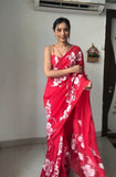 Ready To Wear Pure Soft Georgette Silk Saree With Blouse image 3