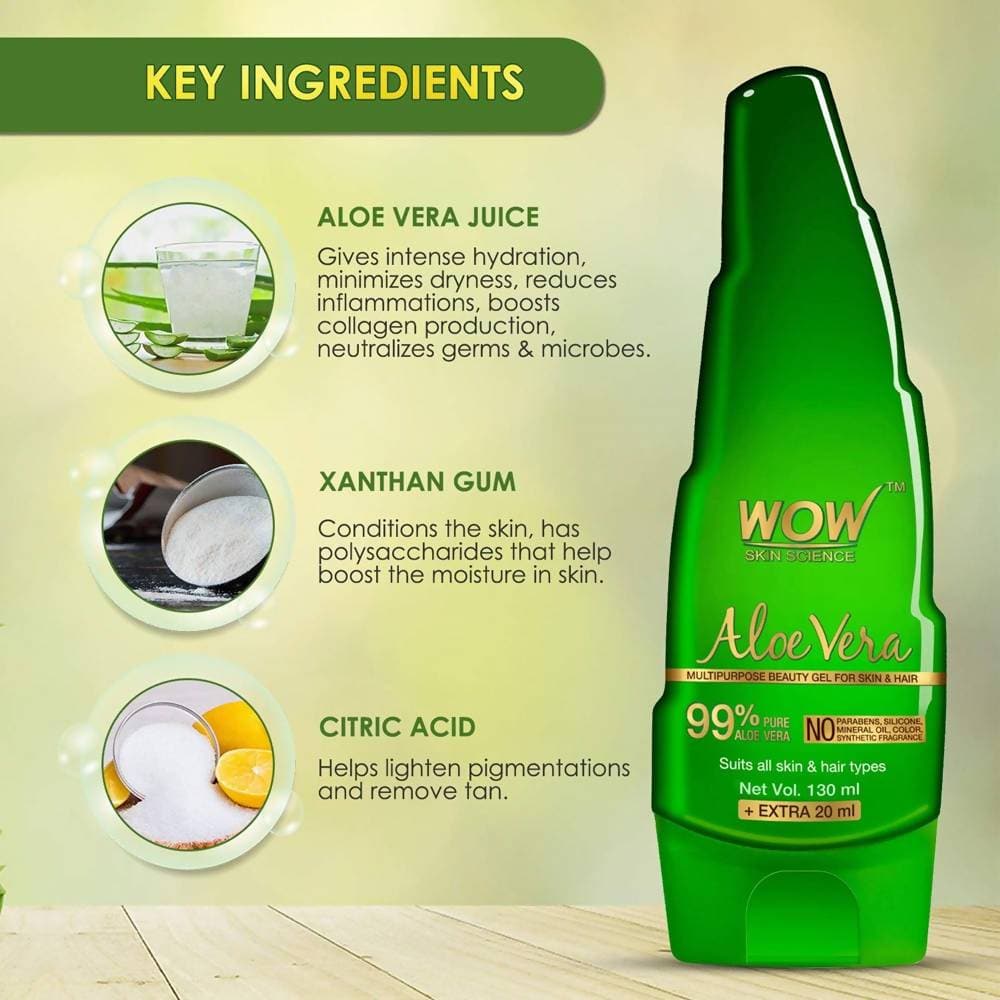 Wow Skin Science Aloe Vera Multipurpose Beauty Gel image 5