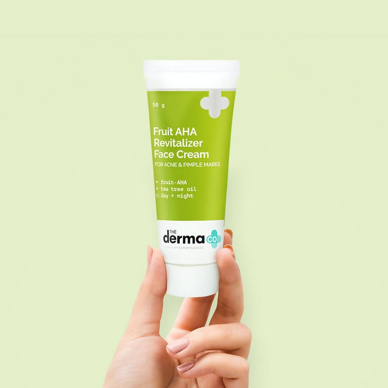 The Derma Co Fruit AHA Skin Revitalizer Face Cream For Acne & Pimple Marks - 50 gms image 2