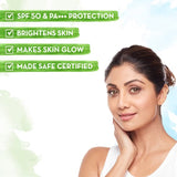 Vitamin C Daily Glow Sunscreen With Vitamin C & Turmeric for Sun Protection & Glow - 50 g - Pack of 2 image 4