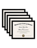 5-Pack 8.5x11 Black Certificate Frames with HD Glass – Wall and Tabletop Display Paperback bookcover – AVRBOOKS