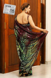 Soft Lichi Silk Saree with blouse image 4