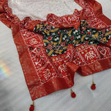 Pure Dola Silk Party Wear Saree & Blouse image 4
