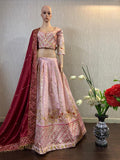 Premium Taffeta Silk Embroidery Sequence Work Lehenga Choli Dupatta image 2