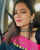 Black Banarsi Soft Silk Saree With Blouse image 3