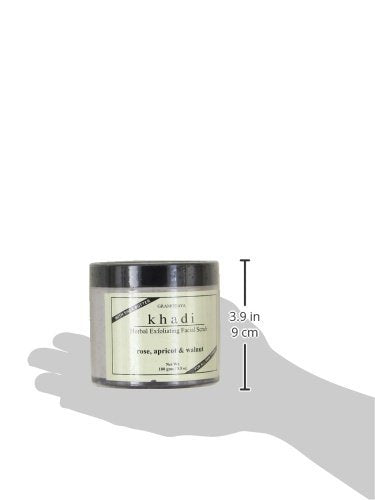 Khadi Natural Apricot and Walnut Cream Scrub With Rose, 100g image 4
