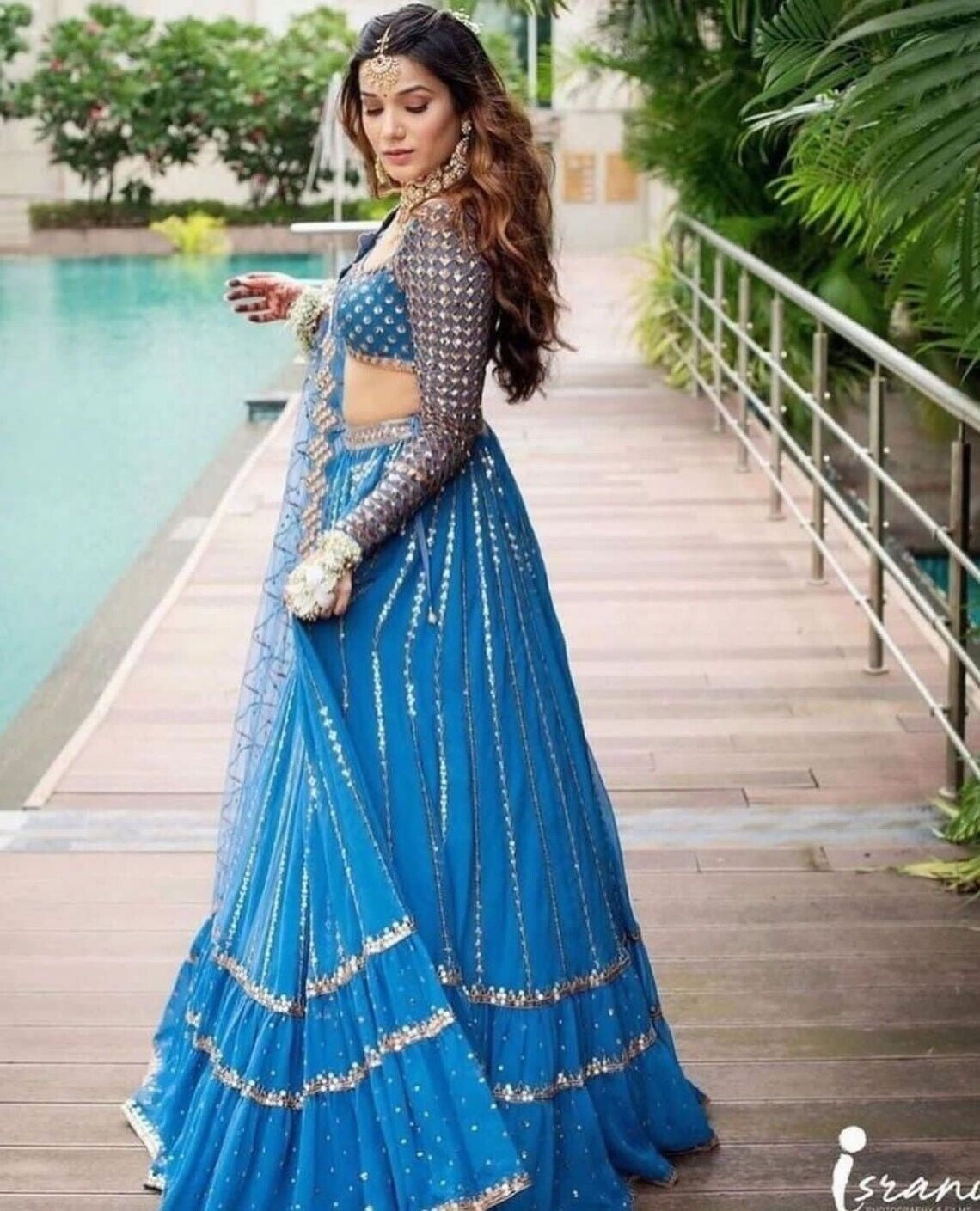 Faux Georgette 3 MM Sequence With Zari Embroidery Work Lehenga Choli With Dupatt image 4