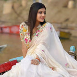Heavy Rangoli Silk Saree With Blouse image 4