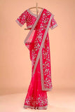 Pure Soft Rangoli With Embroidery Sequence And Zari Work Saree & Blouse image 4