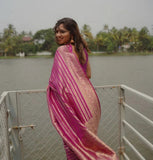 Banarsi Soft Silk Saree With Blouse image 4