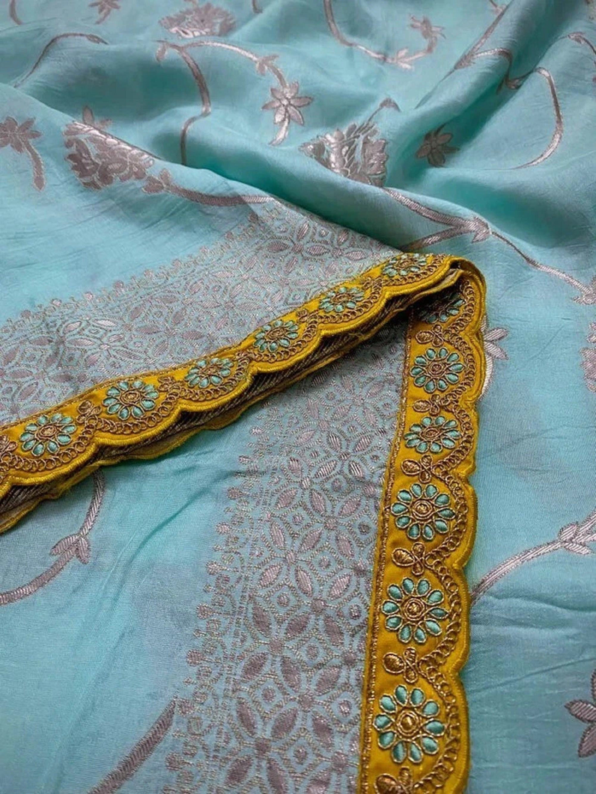 Banarasi Soft Silk Saree With Blouse image 4