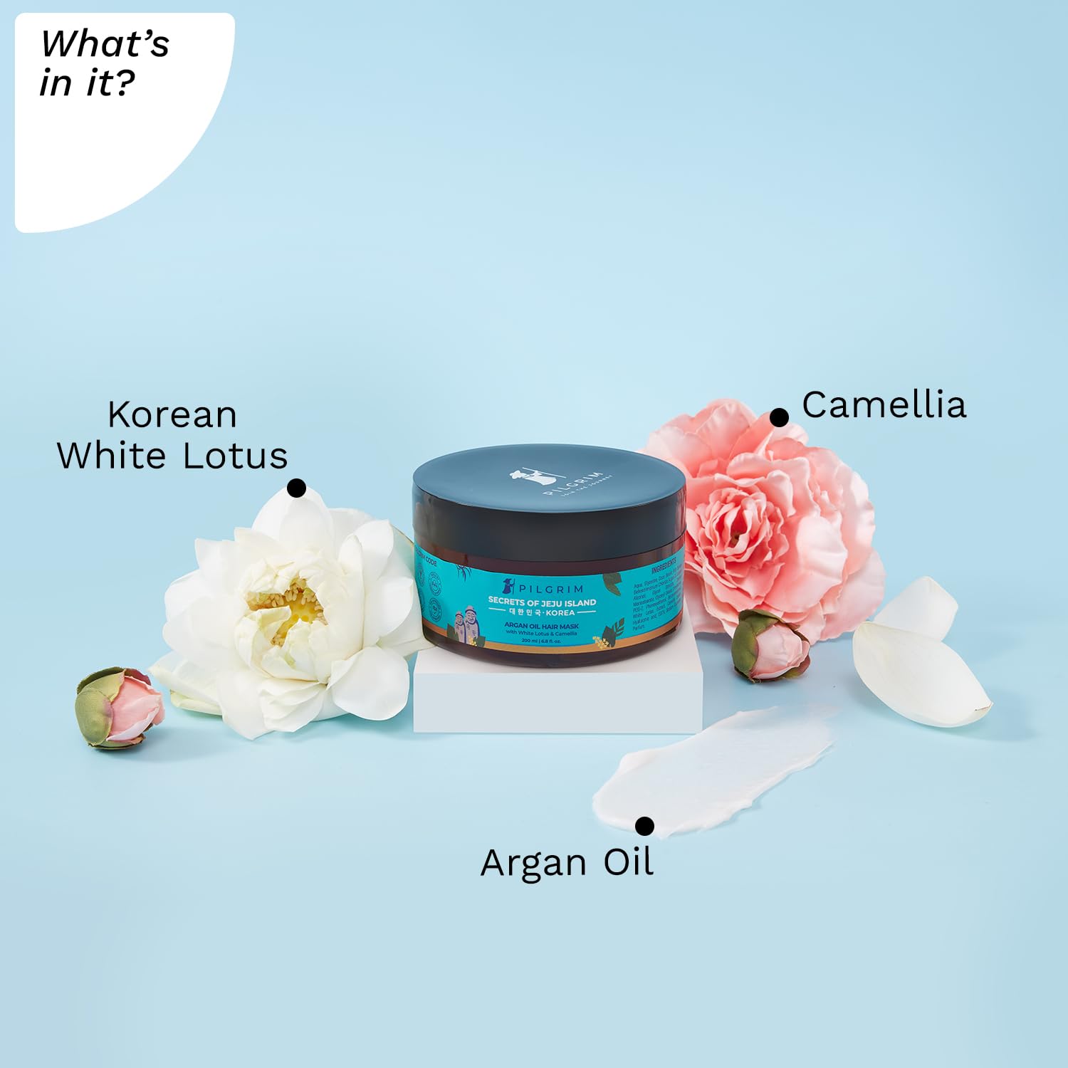 Pilgrim Argan Oil Hair Mask With White Lotus And Camellia - 200 ml image 4