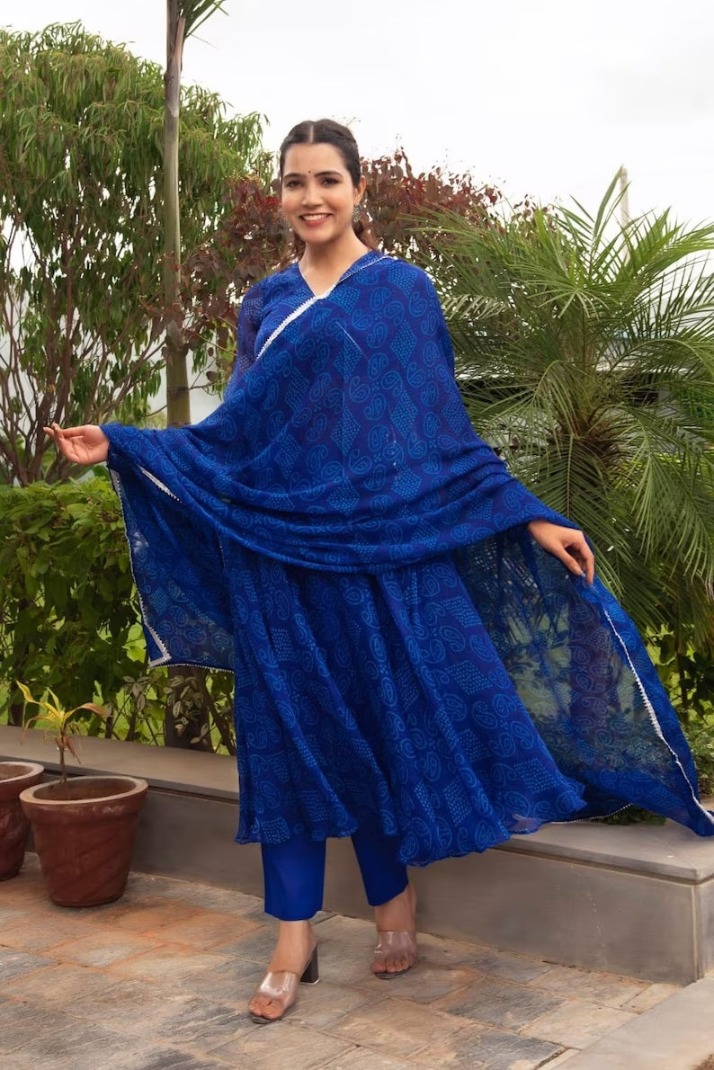 Heavy Georgette Long Gown Dresses & Dupatta image 4